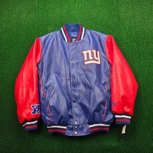 Retro NFL New York Giants - Men's M Blue and Red Varsity Jacket - NY Logo - NWOT